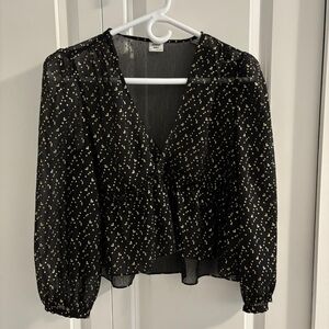 Sunday Best Jinx Blouse Black/Gold (S)